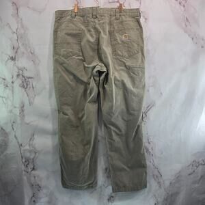 Carhartt Pants Mens 40 X 32 Khaki Tan Canvas Straight Relaxed Fit Ripstop Beige
